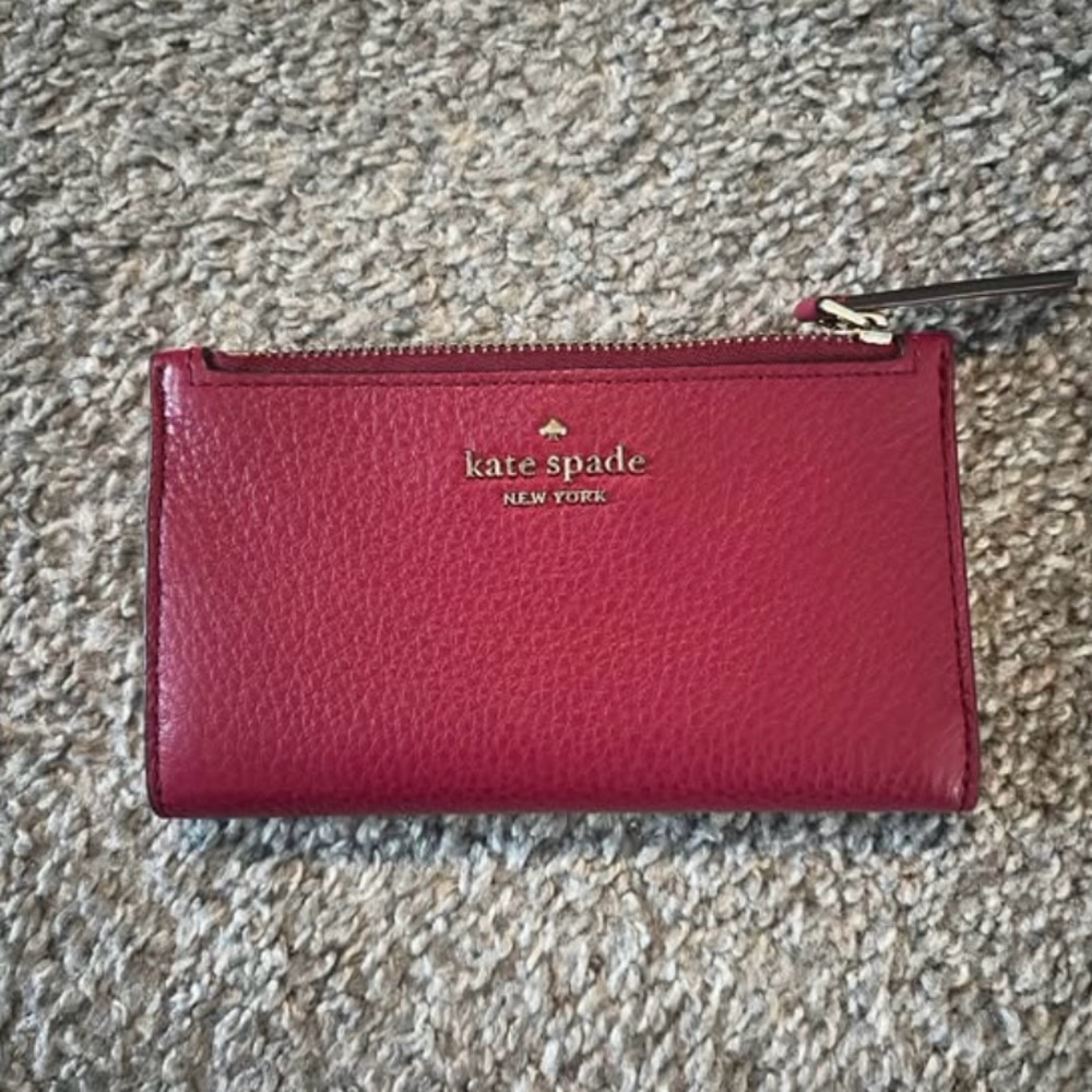 Kate Spade Raspberry Pebbled Wallet